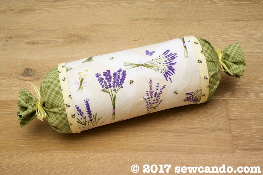 Sew Can Do Mother's Day Lavender Garden Neck Roll Pillow Tutorial